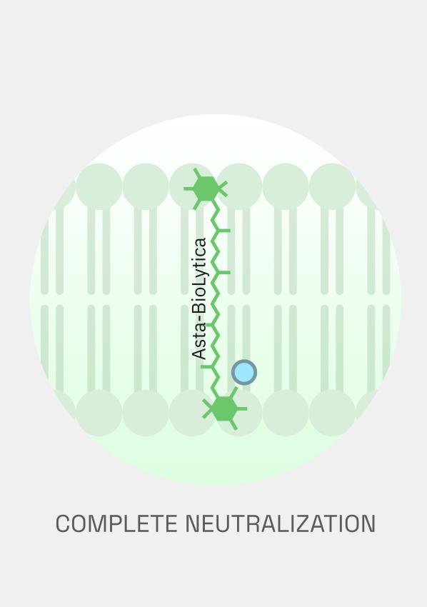 Mechanism of action: complete neutralization